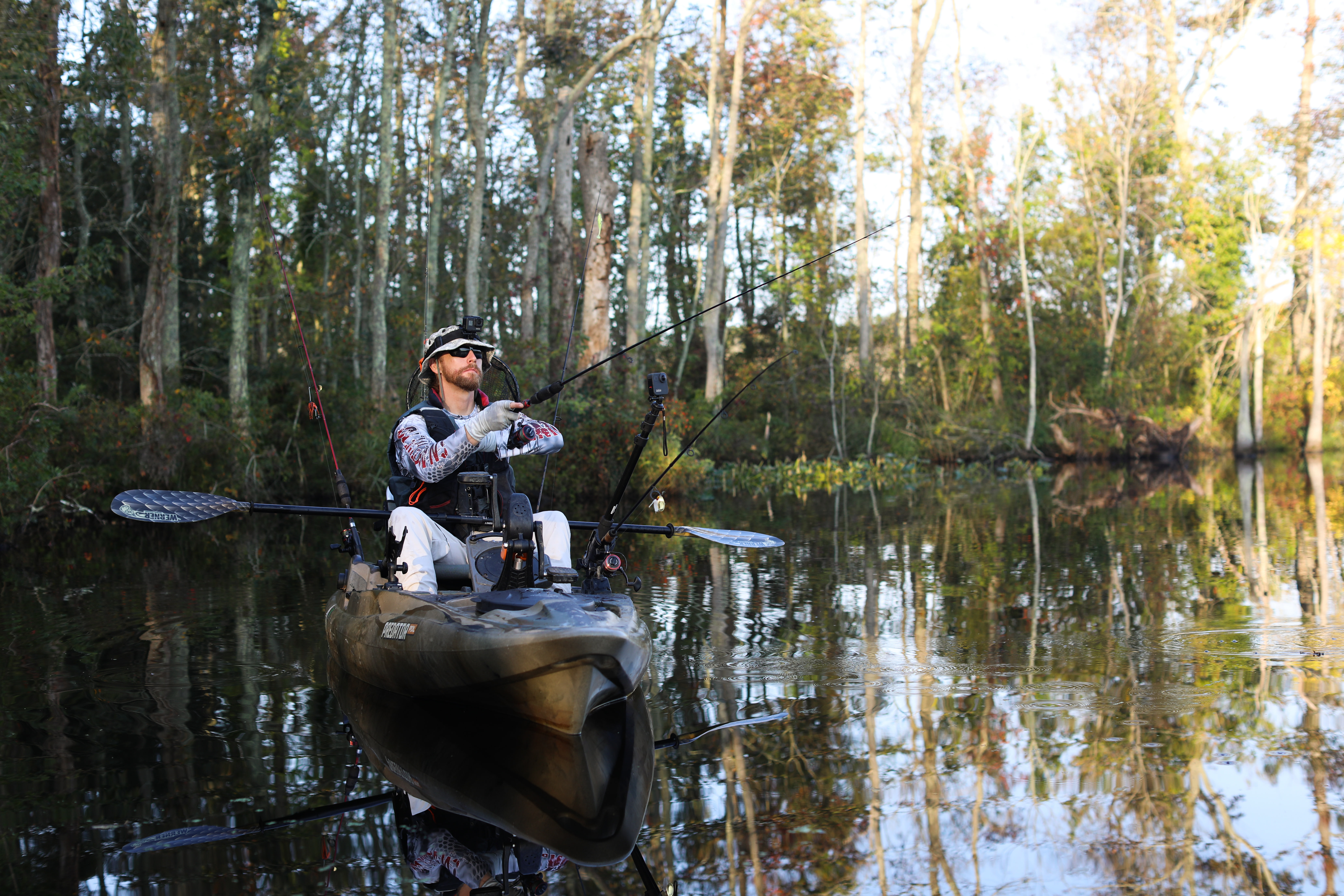 Kayak fishing with Steven Kamborous