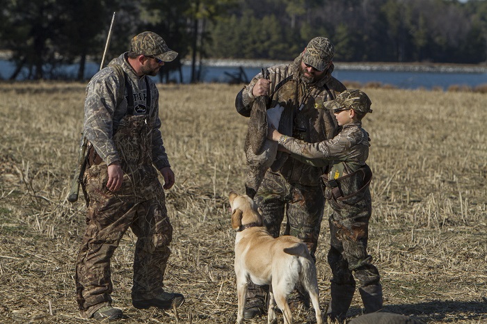 Family waterfowl hunting